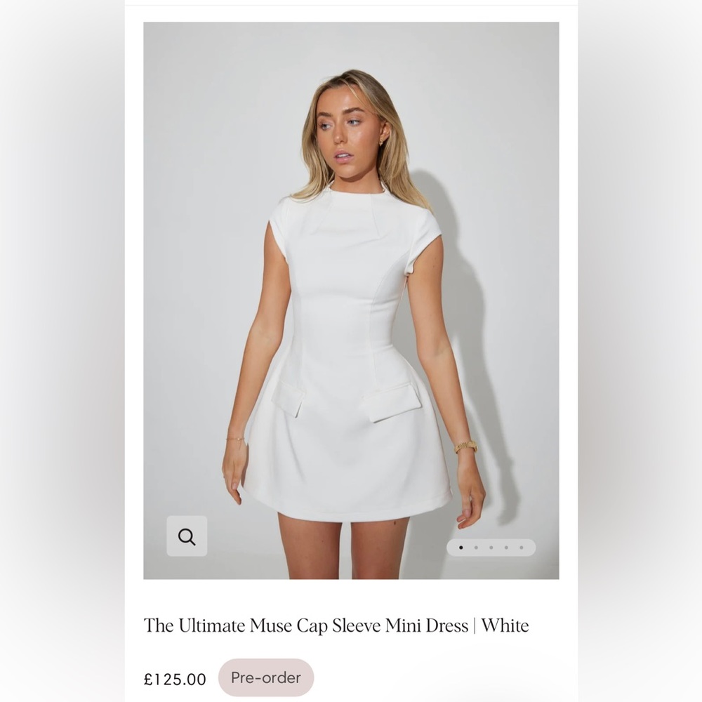 ODD MUSE cap sleeve mini dress (bridal, engagement, wedding, honeymoon)